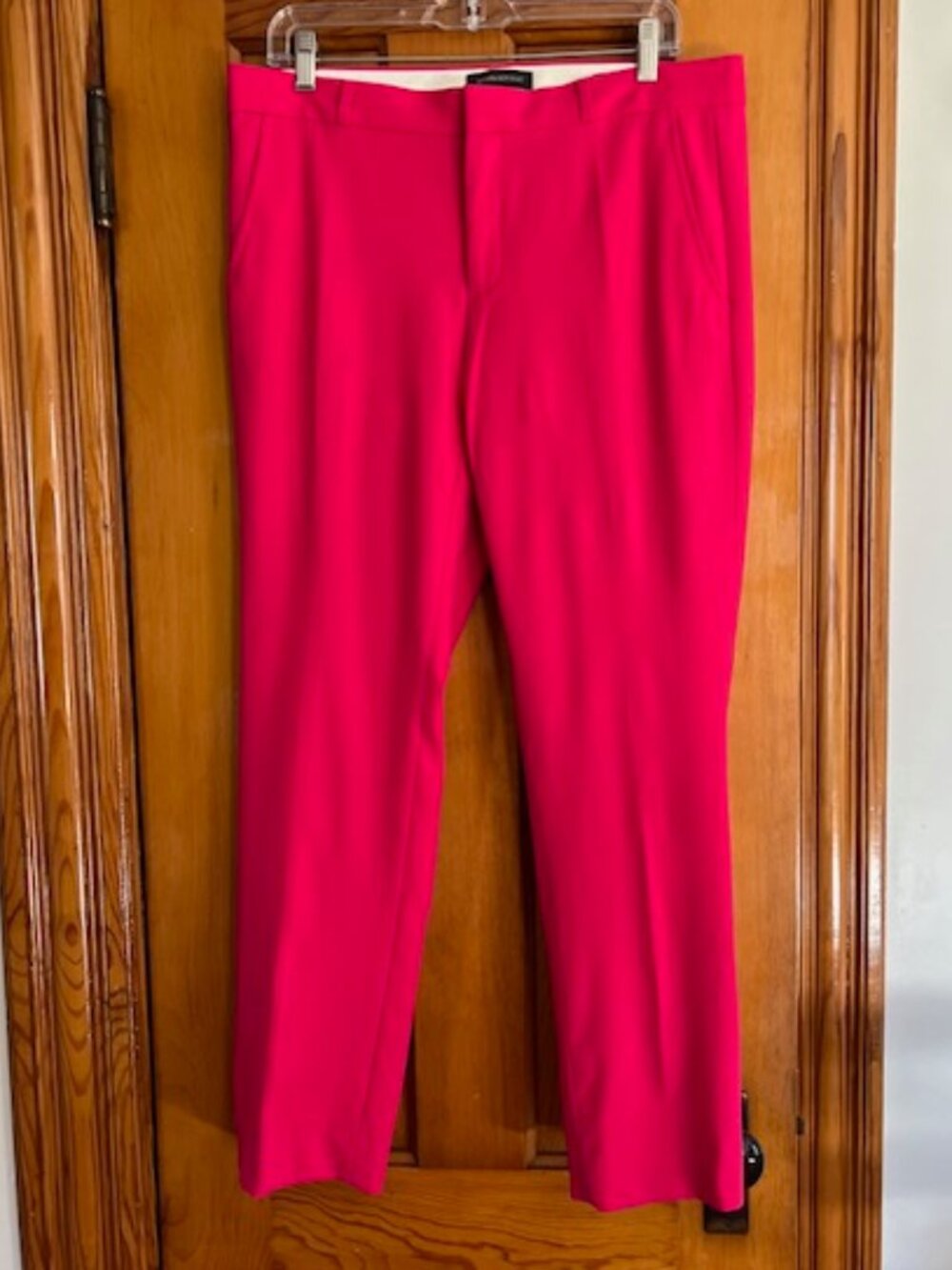 Banana Republic Ryan Vibrant Pink Pants Woman's Size 10 - Picture 2 of 11